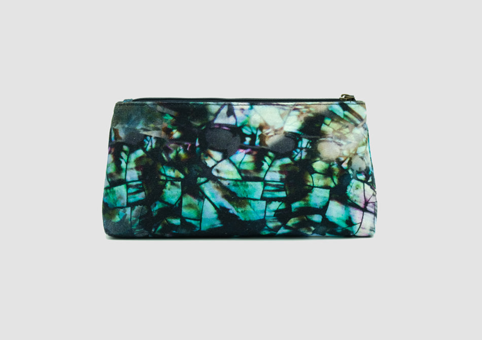 Waterproof bag. Cosmetic and toiletry bag with shell pattern.