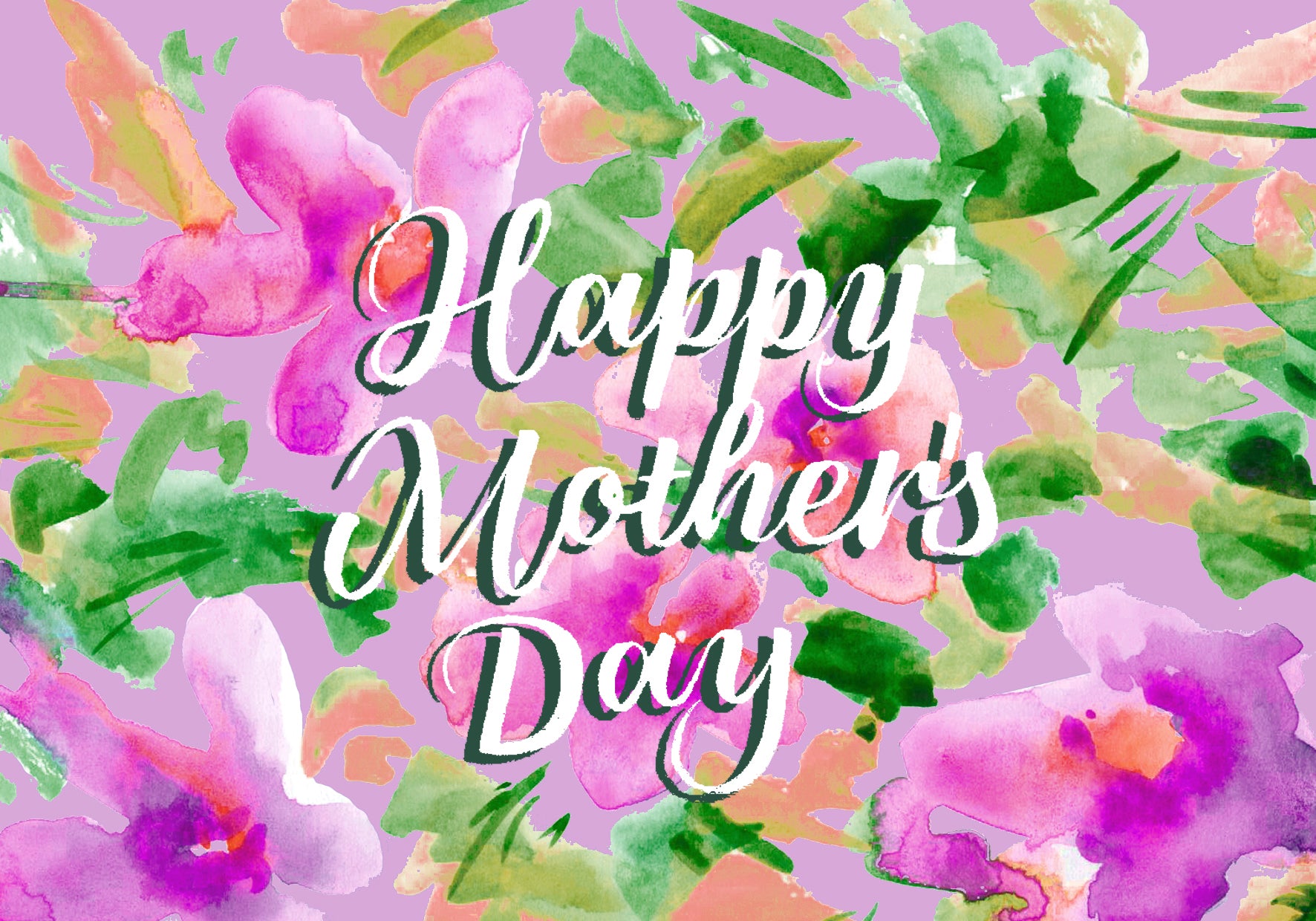 Happy Mother's Day Downloadable Floral Card