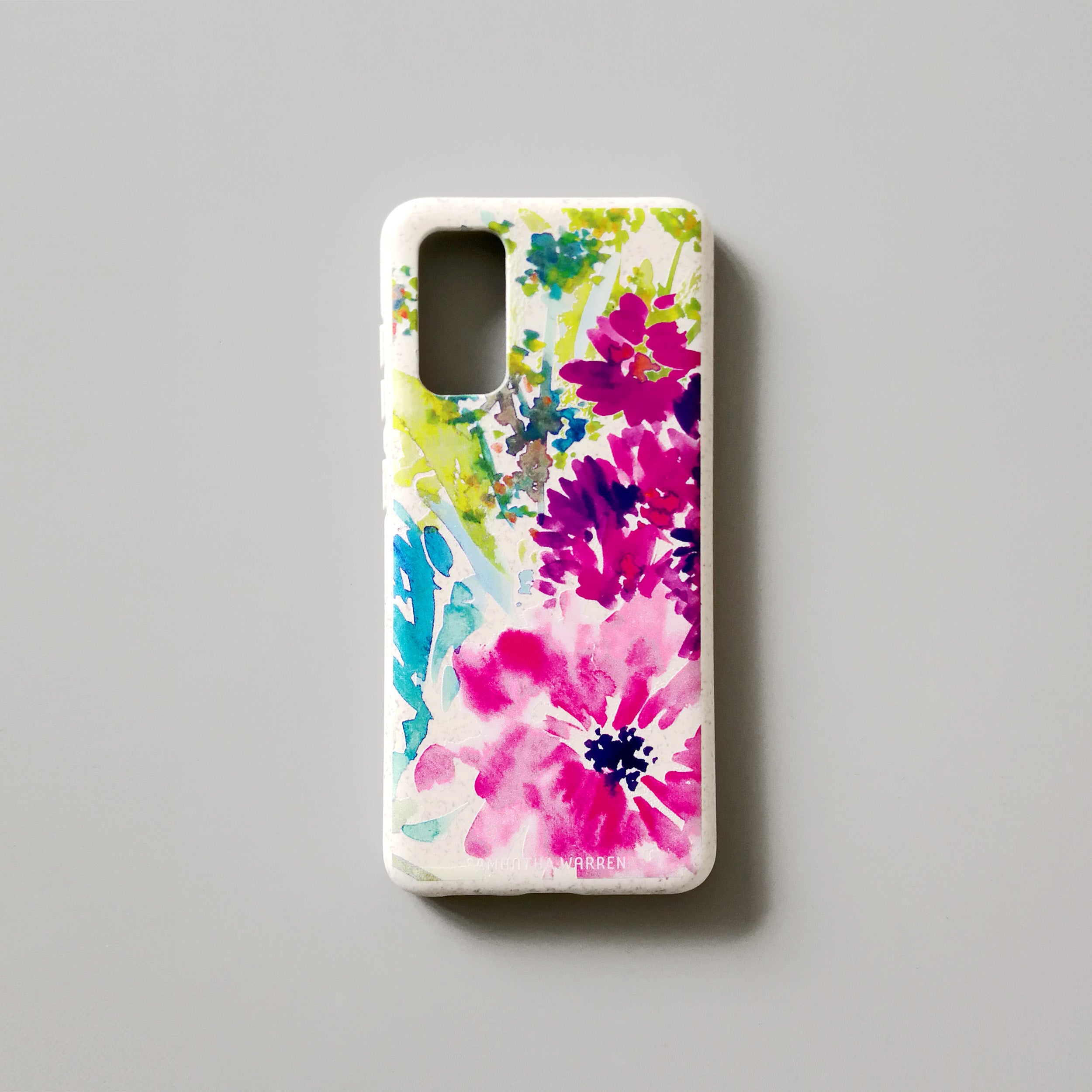 Pink Floral Biodegradable Phone Case